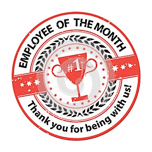 Employee of the month stamp / sticker for print