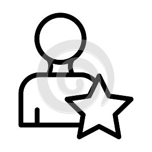 Employee Of The Month Thick Line Icon