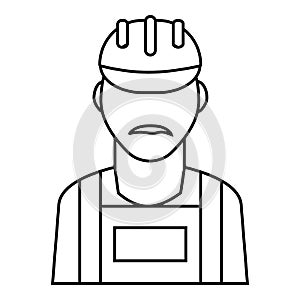 Employee oil industry icon, outline style
