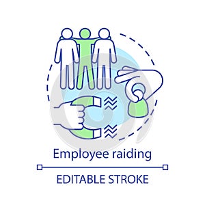 Employee raiding concept icon