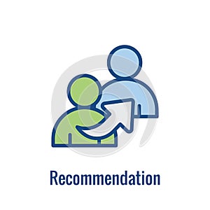 Employee Referral Process Icon - Networking, Recommendation, and reference