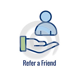 Employee Referral Process Icon - Networking, Recommendation, and reference