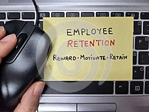 Employee Retention. Reward, motivate and retain. photo