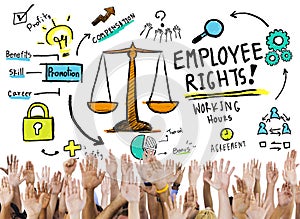 Employee Rights Employment Equality Job Hands Volunteer Concept