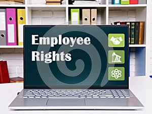 Employee Rights inscription on the computer