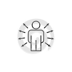 employee selection line icon. Element of business organisation icon for mobile concept and web apps. Thin line employee selection