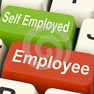 Employee Self Employed Keys Means Choose Career Job Choice