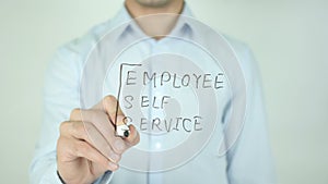 Employee Self Service, ESS, Writing On Transparent Screen