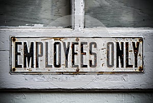 Employee Only Sign