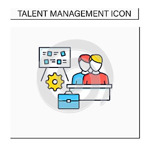 Employee task management color icon