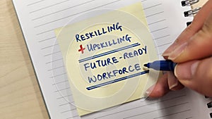 Employee upskilling and reskilling for future-ready workforce