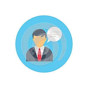 Employee vector flat colour icon