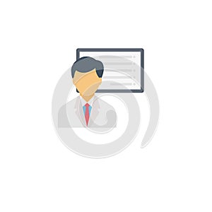 Employee vector flat colour icon