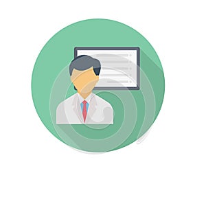 Employee vector flat colour icon