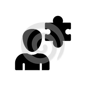 Employee vector glyph flat icon