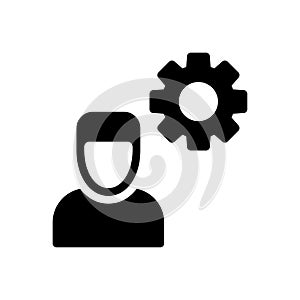 Employee vector glyph  flat icon
