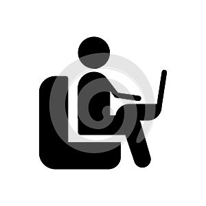 Employee vector glyph flat icon