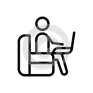 Employee vector thin line icon photo