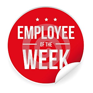 Employee of the Week label sticker photo