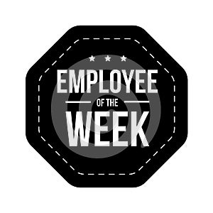 Employee of the Week vector badge photo