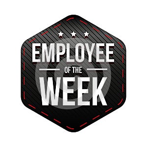 Employee of the Week vector badge photo