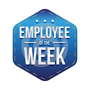 Employee of the Week vector badge photo