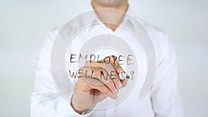 Employee Wellness, Man Writing on Glass