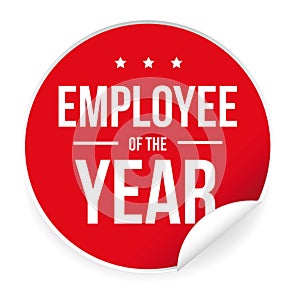 Employee of the Year label sticker photo