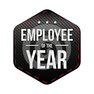 Employee of the Year vector badge photo