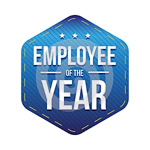 Employee of the Year vector badge photo