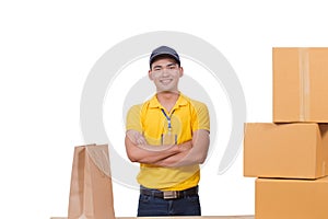 Employees cargo delivery man