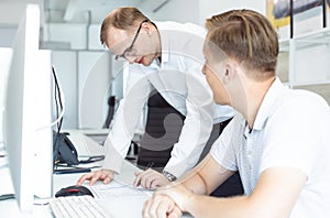 Employees of the company interact in the process of work and help each other in solving problems by discussing current