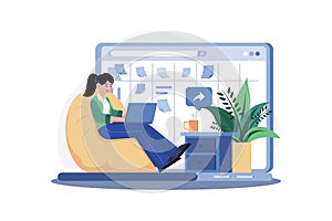 Employees Doing Planning Of Work