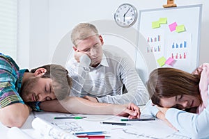 Employees after night at work