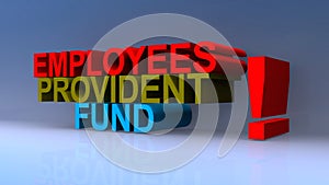Employees provident fund on blue