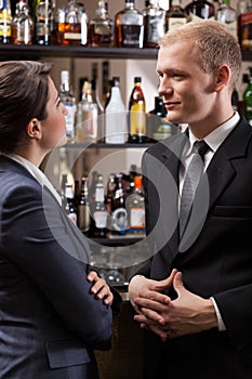 Employees in a pub after work