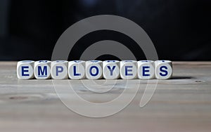 Employees word cubes