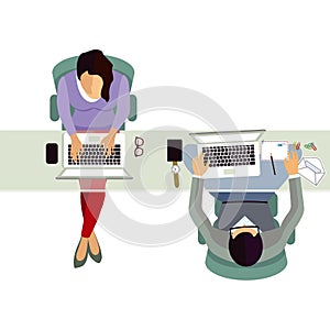 Employees working in office