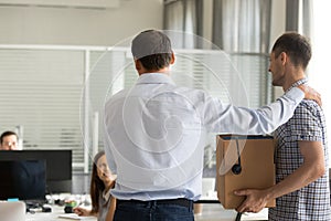 Employer introduce new worker to work team in office