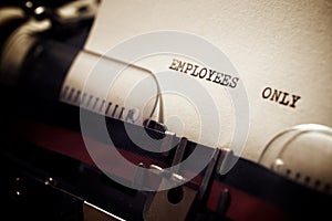 Employers only phrase