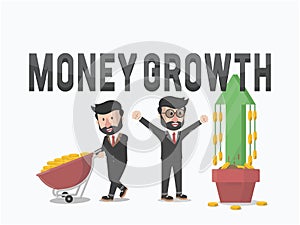 Employers Take The Result Of Money Growth Illustration