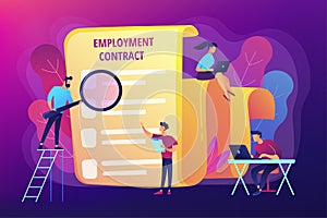 Employment agreement concept vector illustration