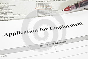 Employment application
