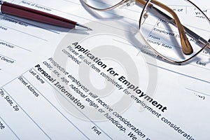 Employment application job