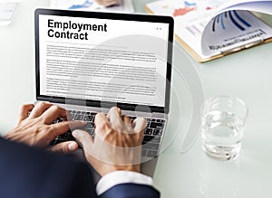 Employment Contract Obligation Terms Agreement Concept