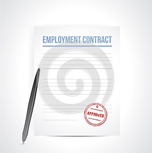 Employment contrat illustration design