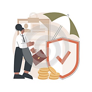 Employment insurance abstract concept vector illustration.