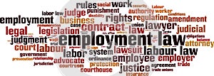 Employment law word cloud