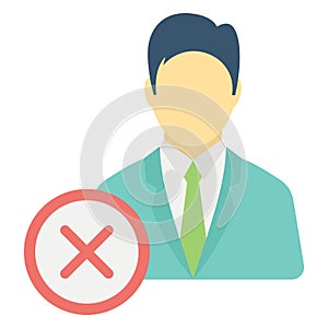 Employment termination, fired employee Color vector icon which can easily modify or edit