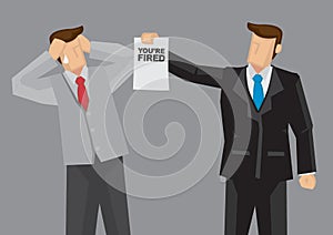 Employment Termination Vector Cartoon Illustration